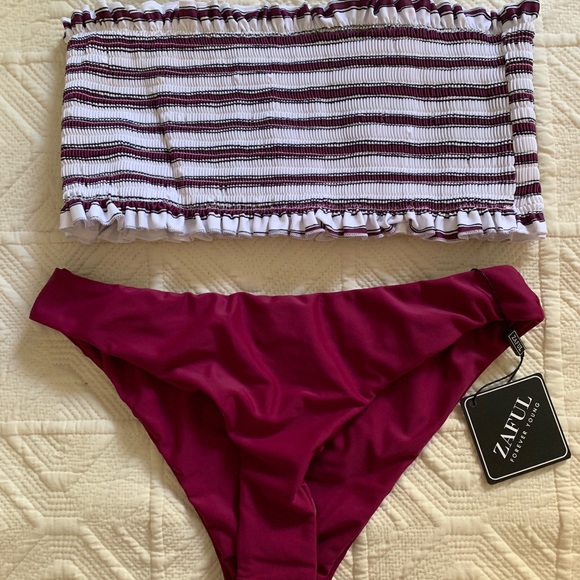 Zaful Other - NWT Striped Bikini Set